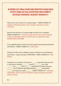 NURSING 212 FINAL EXAM AND PRACTICE EXAM FINAL  LATEST EXAM ACTUAL QUESTIONS AND CORRECT  DETAILED ANSWERS &vert;ALREADY GRADED A&plus; 