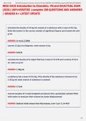 WGU D425 Introduction to Chemistry -PA and OA ACTUAL EXAM  &lpar;2026&rpar; 100&percnt;VERIFIED &vert;complete 300 QUESTIONS AND ANSWERS  &vert; GRADED A&plus; LATEST UPDATE  