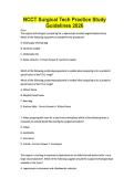 NCCT Surgical Tech Practice Study Guidelines 2026