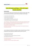 NUR 325 Health and Illness &sol; NUR 325 Exam 2 Practice Questions with Correct Answers and Rationales &lpar;100&percnt; Verified&rpar; &vert;Already Graded A&plus; 