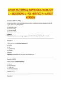 ATI RN Nutrition NGN Mock Exam Questions 1&ndash;70 ATI Nursing Exam Preparation Practice Questions with Answers