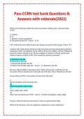 Pass CCRN test bank Questions &  Answers with rationale&lpar;2023&rpar;