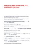 NATIONAL HOME INSPECTION TEST QUESTIONS FROM ICA