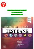 Test Bank for Robbins & Kumar Basic Pathology 11th Edition by Vinay Kumar &vert; Complete Exam Questions and Verified Solutions 2026&sol;2027