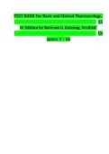 Test Bank for Basic and Clinical Pharmacology 15th Edition Katzung &vert; All 66 Chapters &vert; 800&plus; Questions with Answers