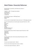 Stott Pilates&colon; Essential Reformer REVISED AND UPDATED FOR 2026&sol;2027 ACTUAL EXAM COMPLETE QUESTIONS AND CORRECT DETAILED ANSWERS &lpar;VERIFIED ANSWERS&rpar; &vert;ALREADY GRADED A&plus;&vert;&vert;BRAND NEW&excl;&excl;