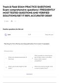 Track & Field  EXAM PRACTICE QUESTIONS Exam comprehensive questions &vert; FREQUENTLY MOST TESTED QUESTIONS AND VERIFIED SOLUTIONS&sol;GET IT 100&percnt; ACCURATE&excl;&excl;  2026&excl;&excl;