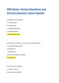 Neonatal Pediatric Specialist &lpar;NPS&rpar; Exam &vert; Actual Questions and Correct Answers&vert; Latest Update