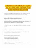 ATI RN MENTAL HEALTH NURSING &lpar;ATI&rpar; WITH NGN&comma; ACADEMIC YEAR &ndash; COMPLETE STUDY GUIDE AND PRACTICE QUESTIONS