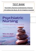 Psychiatric Nursing Contemporary Practice 7th Edition Test Bank PDF All Chapters