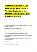 Fundamentals Exam 4 Test  Bank&period; Exam Study Guide &ndash;  Practice Questions with  Answers&period; GRADED A&plus;&period; Latest  2026&sol;2027 Update&period;  