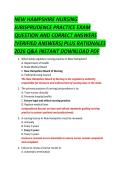 NEW HAMPSHIRE NURSING  JURISPRUDENCE PRACTICE EXAM  QUESTION AND CORRECT ANSWERS  &lpar;VERIFIED ANSWERS&rpar; PLUS RATIONALES  2026 Q&A INSTANT DOWNLOAD PDF 