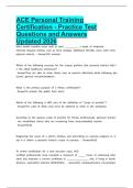 ACE Personal Training Certification - Practice Test Questions and Answers Updated 2026