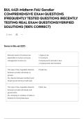 BUL 4421-Midterm FAU Gendler COMPREHENSIVE EXAM QUESTIONS &vert;FREQUENTLY TESTED QUESTIONS &vert;RECENTLY TESTING REAL EXAM QUESTIONS&vert;VERIFIED SOLUTIONS &lpar;100&percnt; CORRECT&rpar;