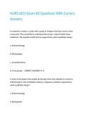 NURS 6010 Exam -2 Questions With Correct Answers