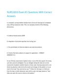 NURS 6010 Exam -1 Questions With Correct Answers