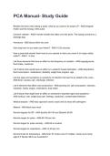 PCA Manual- Study Guide Updated 2026&sol;2027 Questions with Expert-Verified Answers