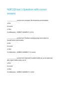 NUR 220 test 1 Questions with correct answers