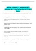 General Chemistry 1 - D843 WGU Exam Questions with 100&percnt; Verified Answers&period; Latest Update