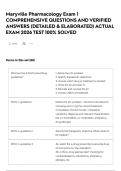 Maryville Pharmacology Exam 1 COMPREHENSIVE QUESTIONS AND VERIFIED ANSWERS &lpar;DETAILED & ELABORATED&rpar; ACTUAL EXAM 2026 TEST 100&percnt; SOLVED