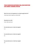TEXAS ROADHOUSE BARTENDER FINAL EXAM QUESTIONS AND CORRECT ANSWERS&vert; UPDATED
