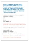 NGN ATI PHARMACOLOGY PROCTORED  Updated Exam 2026 WITH Recent Newest  Verified And Well Analyzed Exam Questions   &lpar;Actual Exam 2026-2027&rpar; Correct Detailed &  Verified ANSWERS &lpar;100&percnt; Accurate Solutions&rpar;  ALREADY GRADED A&plus;&vert;&vert;NEWEST VERSION Of  The Exam Guaran