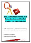 HESI Comprehensive Exam Q&A &lpar;1000&plus; Questions&rpar; &ndash; Med-Surg&comma; Pharmacology&comma; OB&comma; Pediatrics & Mental Health &ndash; 2026&comma; Nursing