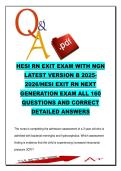 HESI RN Exit Exam with NGN &lpar;Version B 2025&ndash;2026&rpar; &ndash; Nursing &ndash; Complete Exam Questions and Detailed Answers