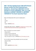 NSC 170 Final Updated Exam 2026 WITH Recent  Newest Verified And Well Analyzed Exam  Questions  &lpar;Actual Exam 2026-2027&rpar; Correct  Detailed & Verified ANSWERS &lpar;100&percnt; Accurate  Solutions&rpar; ALREADY GRADED A&plus;&vert;&vert;NEWEST  VERSION Of The Exam Guarantee Pass&excl;&excl;