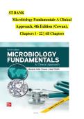 TEST BANK For Microbiology Fundamentals A Clinical Approach&comma; 4th Edition by Marjorie Kelly Cowan &vert; Verified Chapters 1 - 22 Updated&comma; Complete Newest Version