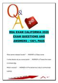 RDA California Exam Q&A &lpar;800&plus; Questions&rpar; &ndash; Infection Control&comma; Dental Materials&comma; Radiology & Procedures &ndash; 2026&comma; California Dental Board