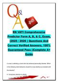 RN VATI Comprehensive Predictor Form A&comma; B & C &ndash; Nursing Exam Prep 2025&sol;2026 &ndash; Complete Practice Questions with Verified Answers