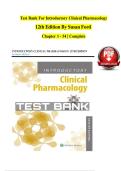 Test Bank For Introductory Clinical Pharmacology 12th Edition By Susan Ford Chapter 1-54 &vert; Complete Guide Newest Version 2026