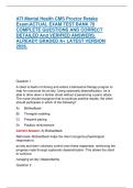 ATI Mental Health CMS Proctor Retake Exam&vert;ACTUAL EXAM TEST BANK 70 COMPLETE QUESTIONS AND CORRECT DETAILED And VERIFIED ANSWERS&period; ALREADY GRADED A&plus; LATEST VERSION 2026&period;