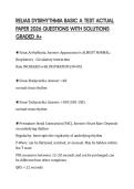 RELIAS DYSRHYTHMIA BASIC A TEST ACTUAL PAPER 2026 QUESTIONS WITH SOLUTIONS GRADED A&plus;