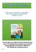 Solution Manual&colon; Maternal & Child Health Nursing&colon; Care of the Childbearing & Childrearing Family &lpar;8th Edition&rpar; &ndash; Silbert-Flagg & Pillitteri