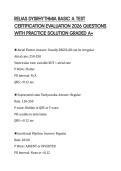 RELIAS DYSRHYTHMIA BASIC A TEST CERTIFICATION EVALUATION 2026 QUESTIONS WITH PRACTICE SOLUTION GRADED A&plus;