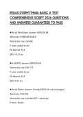 RELIAS DYSRHYTHMIA BASIC A TEST COMPREHENSIVE SCRIPT 2026 QUESTIONS AND ANSWERS GUARANTEED TO PASS