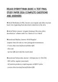 RELIAS DYSRHYTHMIA BASIC A TEST FINAL STUDY PAPER 2026 COMPLETE QUESTIONS AND ANSWERS