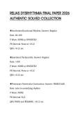 RELIAS DYSRHYTHMIA FINAL PAPER 2026 AUTHENTIC SOLVED COLLECTION