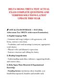 DELTA SIGMA THETA TEST ACTUAL  EXAM COMPLETE QUESTIONS AND  VERIFIED SOLUTIONS LATEST  UPDATE THIS YEAR