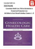 Test Bank for Gynecologic Health Care with an Introduction to Prenatal and Postpartum Care 4th Edition Latest 2026&sol;2027 Version