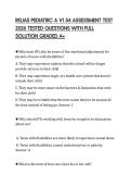 RELIAS PEDIATRIC A V1 54 ASSESSMENT TEST 2026 TESTED QUESTIONS WITH FULL SOLUTION GRADED A&plus;