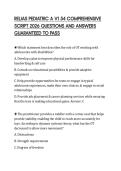 RELIAS PEDIATRIC A V1 54 COMPREHENSIVE SCRIPT 2026 QUESTIONS AND ANSWERS GUARANTEED TO PASS