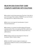 RELIAS RN 2026 EXAM STUDY GUIDE COMPLETE QUESTIONS WITH SOLUTIONS