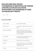 EXOS XPS PREP 2026 UPDATE&vert; COMPREHENSIVE QUESTIONS AND VERIFIED ANSWERS &lpar;COMPLETE SOLUTIONS&rpar; GUARANTEED&period; SUCCESS&vert;GRADE A&plus;&excl;&excl; &lpar;100&percnt; ACCURATE&rpar; GET IT RIGHT&excl;&excl;