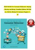 Test Bank for Consumer Behaviour&colon; Buying&comma; Having&comma; and Being&comma; 9th Canadian Edition &lpar;Solomon 2024&rpar; &ndash; Complete Exam Prep
