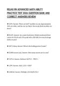 RELIAS RN ADVANCED MATH ABILITY PRACTICE TEST 2026 QUESTION BANK AND CORRECT ANSWERS REVIEW
