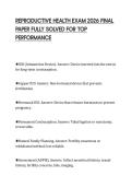 REPRODUCTIVE HEALTH EXAM 2026 FINAL PAPER FULLY SOLVED FOR TOP PERFORMANCE