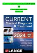 TEST BANK for Current Medical Diagnosis and Treatment 2024&comma; 63rd Edition Papadakis &vert; Verified Chapters 1-42 &vert; Instant Download